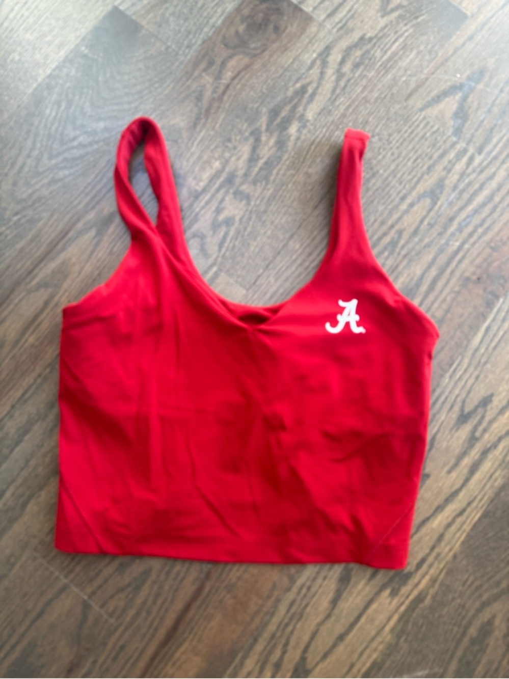 Alabama Lululemon Red Athletic Top with Icon Logo